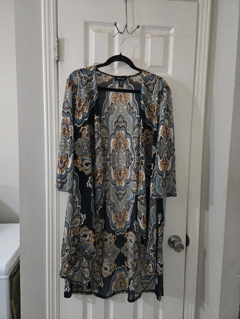 sz 18 slinky semi sheer open duster